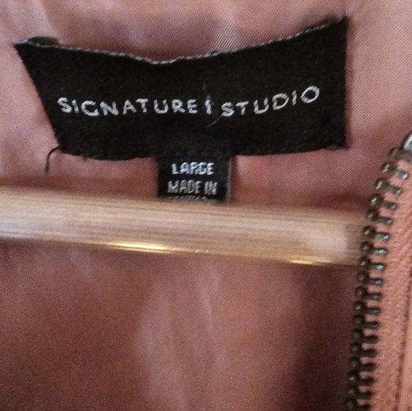 Womens Mauve Leather Jacket - Picture 2 of 3